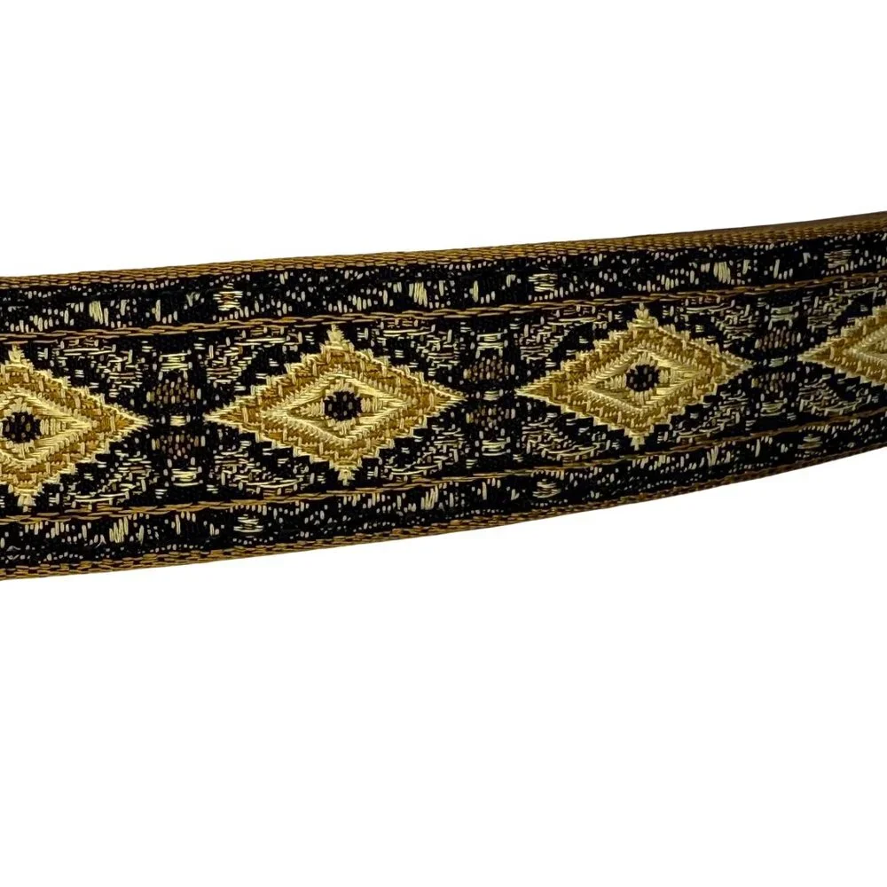 Vintage Chicos Slide Adjustable‎ Belt With Hook Buckle Jacquard Fabric M/L